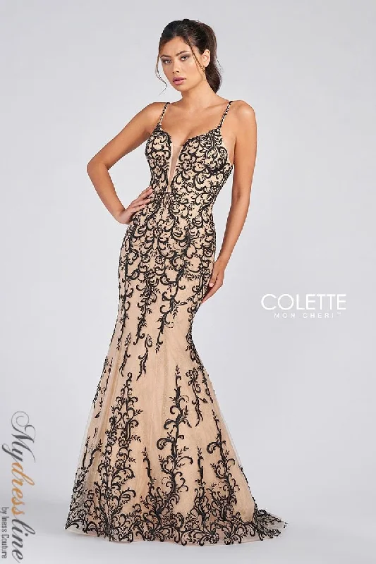 Ball - gown style formal dresses with sequined bodices for promColette CL12220