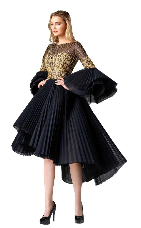 A - line party dresses with a floral print for spring eventsEdward Arsouni Couture 0328 Dress A - line party dresses with a floral print for spring eventsEdward Arsouni Couture 0328 Dress