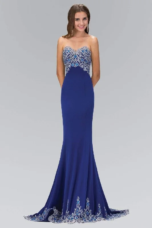 Prom dresses with metallic - colored fabrics and beaded embroidery for a glamorous promElizabeth K - GL1367 Beaded Sweetheart Mermaid Gown Prom dresses with metallic - colored fabrics and beaded embroidery for a glamorous promElizabeth K - GL1367 Beaded Sweetheart Mermaid Gown