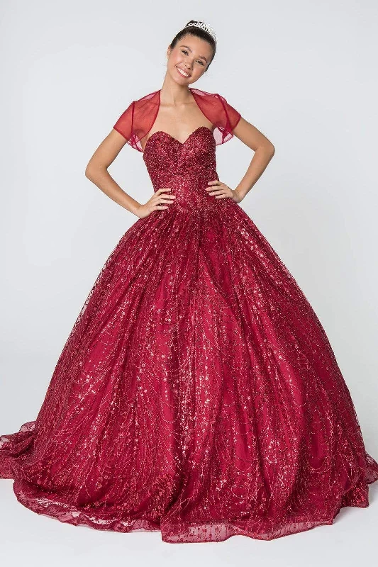 Mermaid - cut formal dresses in satin for a glamorous prom nightElizabeth K - GL2804 Embellished Sweetheart Ballgown with Bolero Mermaid - cut formal dresses in satin for a glamorous prom nightElizabeth K - GL2804 Embellished Sweetheart Ballgown with Bolero