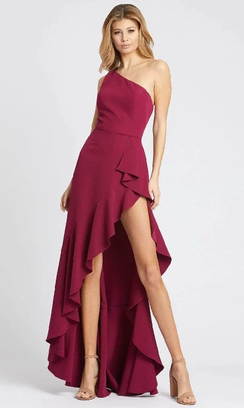Formal dresses with wrap - around styles and beaded belts for a customized fitIeena Duggal - 49089 Flowy Slit Dress