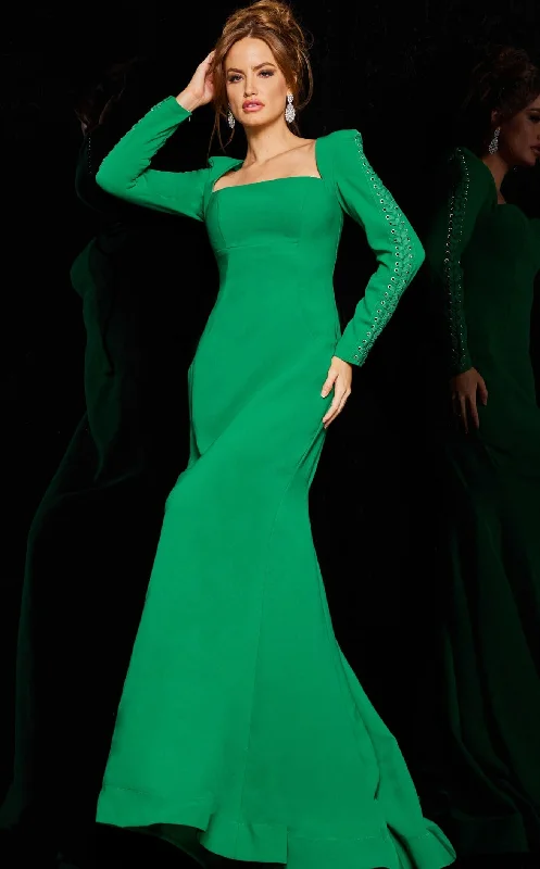Formal dresses with one - shoulder ruffled straps and sequined bodices for a trendy and eye - catching lookJovani 09587BG Dress