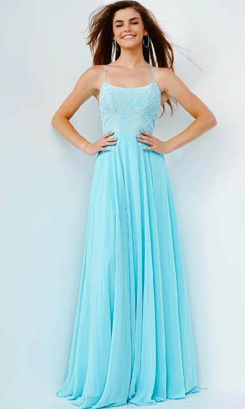 Sequined formal dresses with open backs for a sexy prom styleJVN by Jovani JVN22288 - Beaded Scoop Neck Prom Gown Sequined formal dresses with open backs for a sexy prom styleJVN by Jovani JVN22288 - Beaded Scoop Neck Prom Gown
