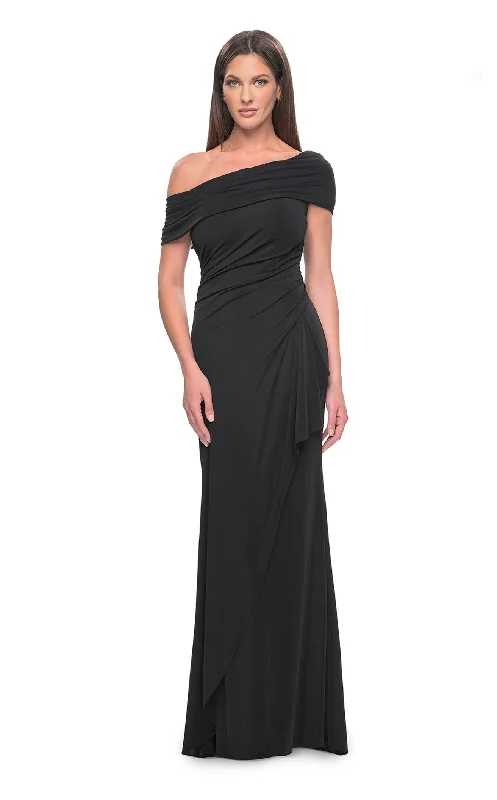 Formal dresses with high - low hems and floral embroidery for a unique prom styleLa Femme 31459 Dress Formal dresses with high - low hems and floral embroidery for a unique prom styleLa Femme 31459 Dress