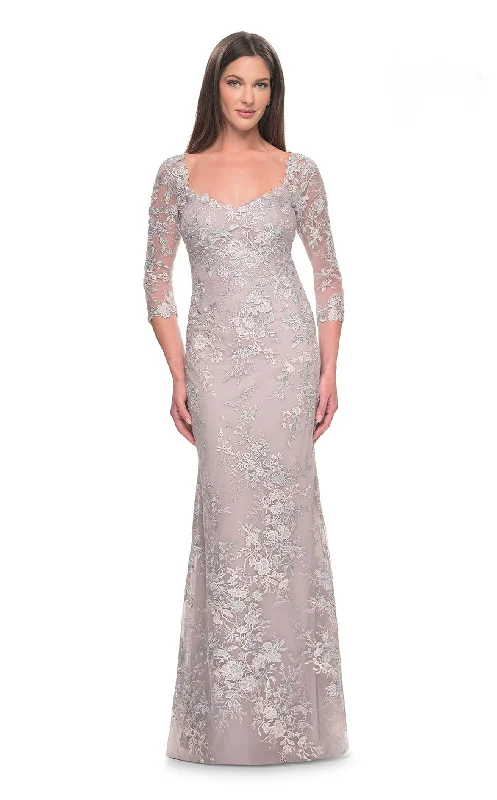 Formal dresses with ruched back panels and button - down fronts for a unique and flattering fitLa Femme 31804 Dress Formal dresses with ruched back panels and button - down fronts for a unique and flattering fitLa Femme 31804 Dress
