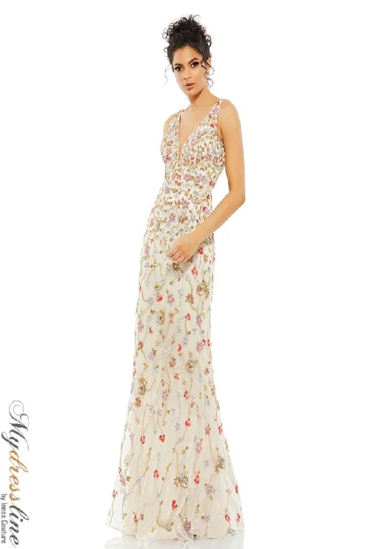 Prom dresses with keyhole backs and rhinestone - studded straps for a flirty lookMac Duggal 5482 Prom dresses with keyhole backs and rhinestone - studded straps for a flirty lookMac Duggal 5482
