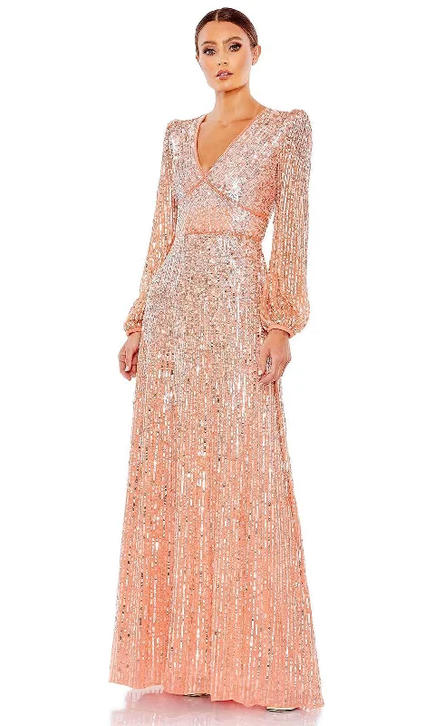 Prom dresses with side - slit pockets and solid - color fabrics for a practical and stylish formal lookMac Duggal 5643 - Puff Sleeved Sequin Evening Gown Prom dresses with side - slit pockets and solid - color fabrics for a practical and stylish formal lookMac Duggal 5643 - Puff Sleeved Sequin Evening Gown