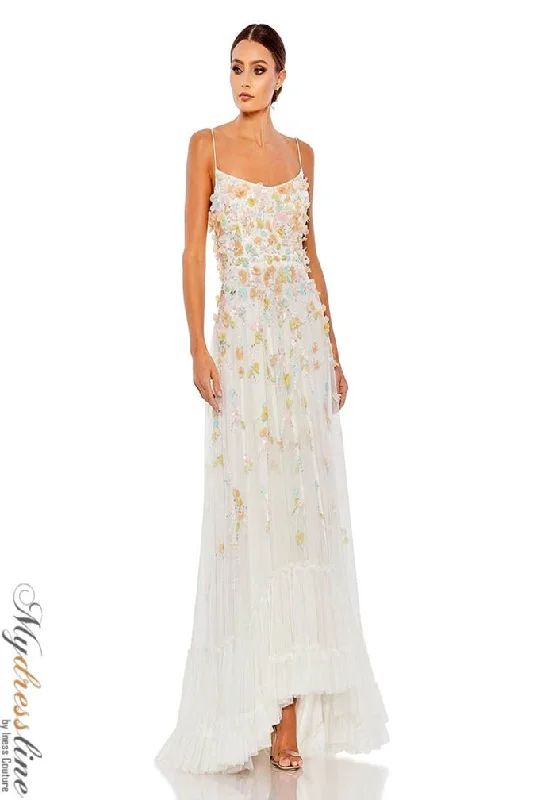 Formal dresses with embroidered panels and tulle overlays for a fairytale promMac Duggal 9163 Formal dresses with embroidered panels and tulle overlays for a fairytale promMac Duggal 9163