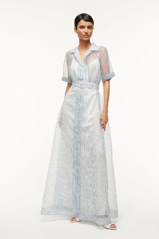 Strapless formal dresses with tulle skirts for a classic prom lookMILLIE DRESS | IVORY MICRO STRIPE Strapless formal dresses with tulle skirts for a classic prom lookMILLIE DRESS | IVORY MICRO STRIPE