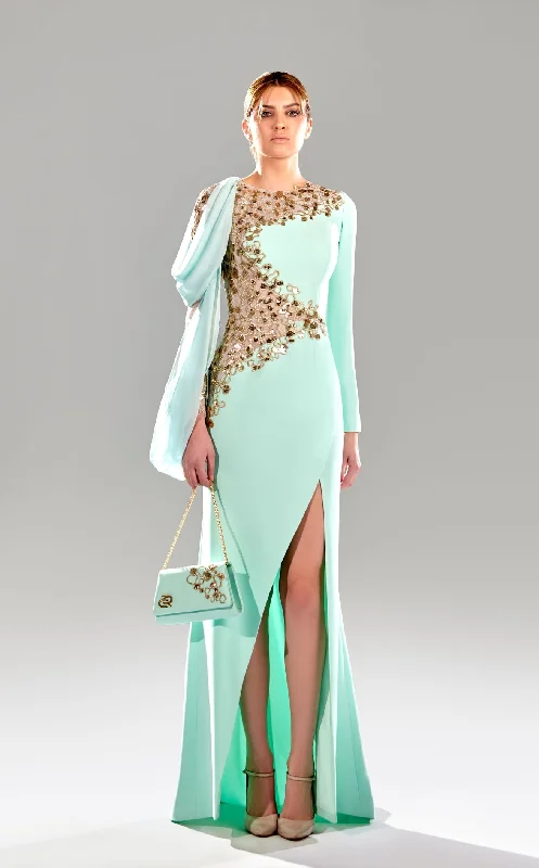 Formal dresses with asymmetric ruffled hems and high - low designs for a fashion - forward and dynamic appearanceReverie Couture SS2486 Dress Formal dresses with asymmetric ruffled hems and high - low designs for a fashion - forward and dynamic appearanceReverie Couture SS2486 Dress