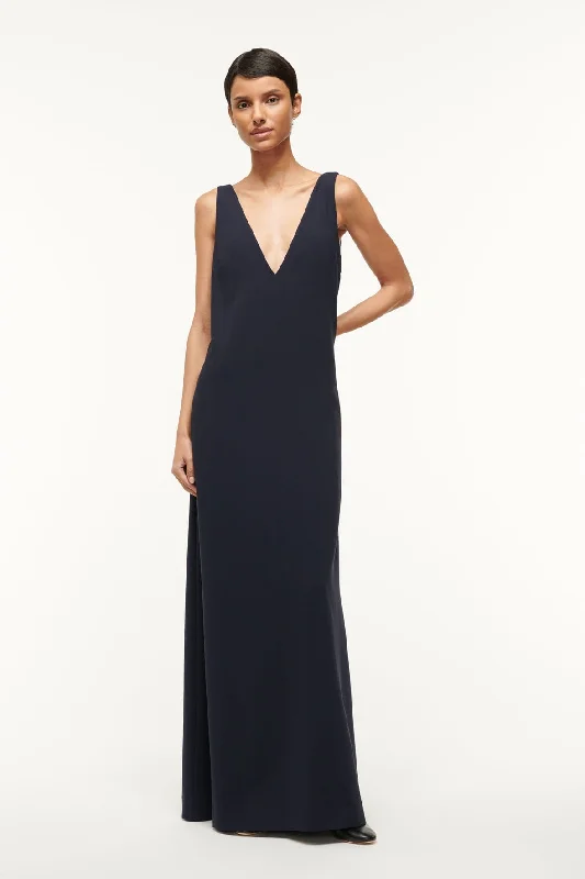 Prom dresses with metallic - colored fabrics and beaded embroidery for a glamorous promZORA DRESS | NAVY Prom dresses with metallic - colored fabrics and beaded embroidery for a glamorous promZORA DRESS | NAVY