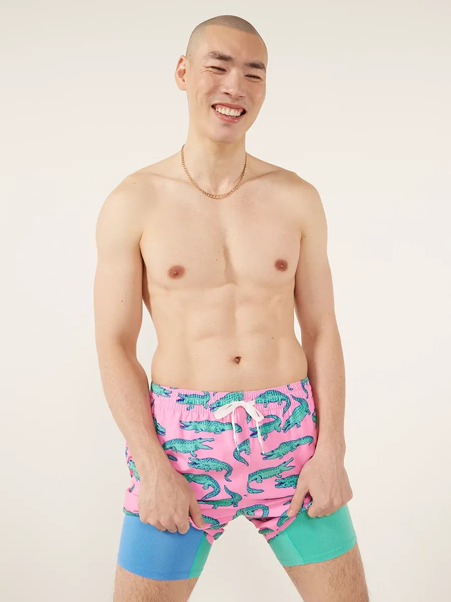 Tropical - print women swimwear for a vacation - ready beach styleThe Glades 7" (Classic Lined Swim Trunk)