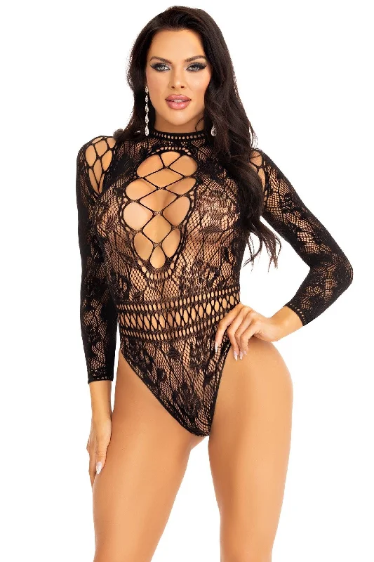 Convertible Straps Bodysuits for Multiple Styling OptionsHigh Neck Lace And Net Keyhole Back Bodysuit Convertible Straps Bodysuits for Multiple Styling OptionsHigh Neck Lace And Net Keyhole Back Bodysuit