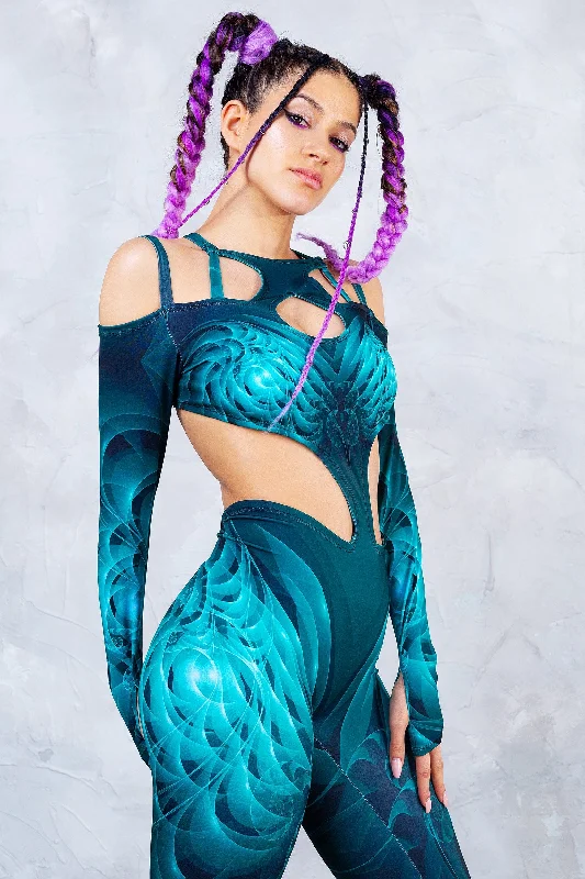 Crop Bodysuits to Pair with High - Waisted BottomsAntimatter Matrix Full Bodysuit