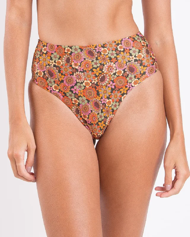 Tropical - themed bikini for a vacation - ready beach outfitB130 - High Waist Bottoms