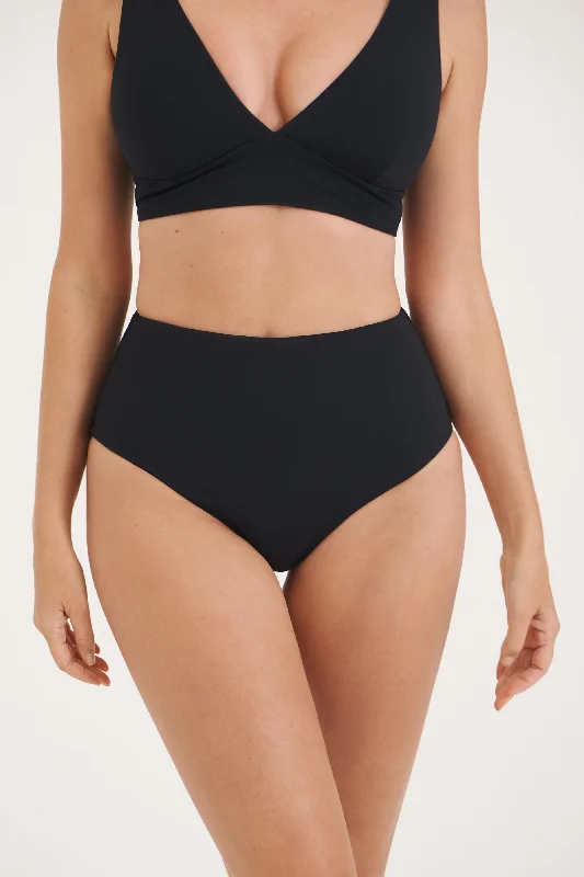 Push - up bikini top to enhance the bust for a confident beach appearanceSculpt Black High Waisted Bottom Push - up bikini top to enhance the bust for a confident beach appearanceSculpt Black High Waisted Bottom
