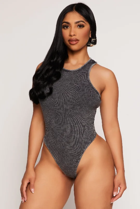 Ruffled Bodysuits with a Playful and Feminine TouchAcid Wash Ribbed Racerback Tank Bodysuit Ruffled Bodysuits with a Playful and Feminine TouchAcid Wash Ribbed Racerback Tank Bodysuit