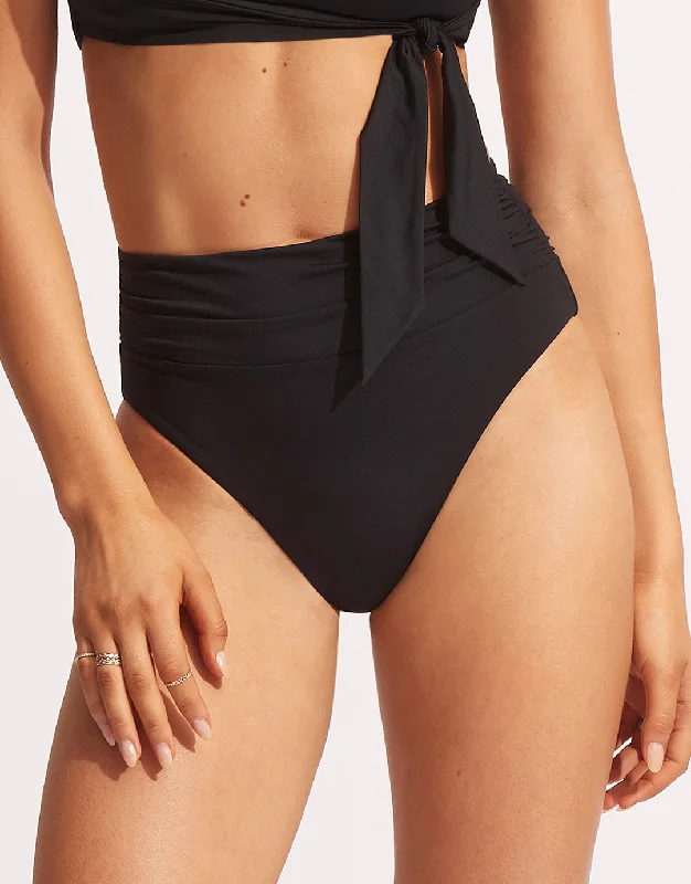 Sports bikini for high - intensity water activities like surfingCollective High Cut Rio Bikini Pant - Black
