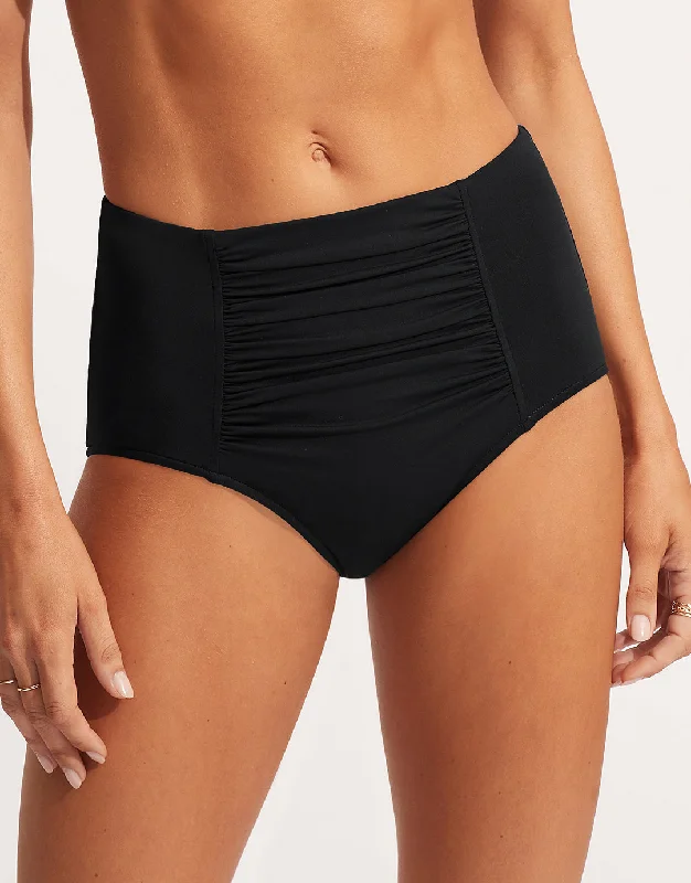 Monokini - style bikini with a unique one - piece - meets - bikini designCollective High Waisted Bikini Pant - Black Monokini - style bikini with a unique one - piece - meets - bikini designCollective High Waisted Bikini Pant - Black