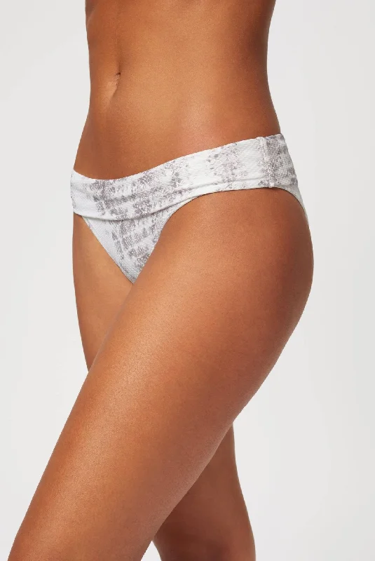 UV - protection bikini for safe sun exposure during beach daysSnake Print Fold Over Bottom UV - protection bikini for safe sun exposure during beach daysSnake Print Fold Over Bottom