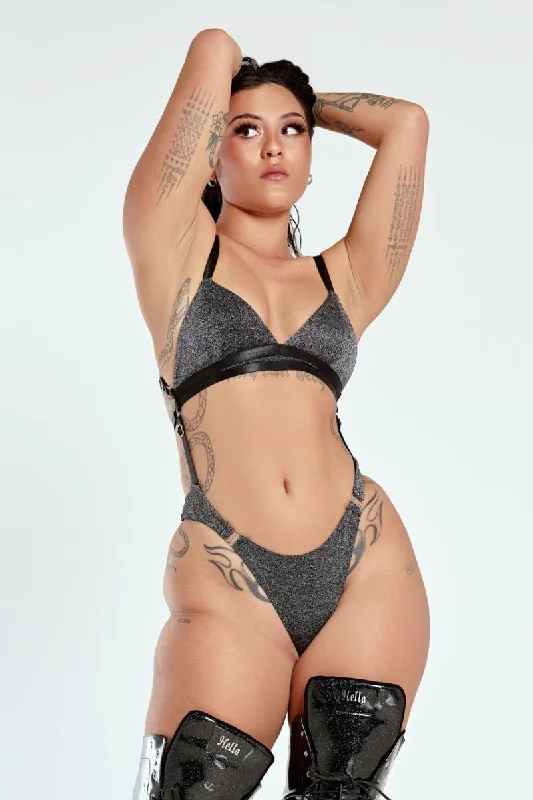Plus - Size Bodysuits with a Comfortable and Flattering FitCXIX Aphrodite Sparkle Bodysuit - Black with Silver Sparkle Plus - Size Bodysuits with a Comfortable and Flattering FitCXIX Aphrodite Sparkle Bodysuit - Black with Silver Sparkle