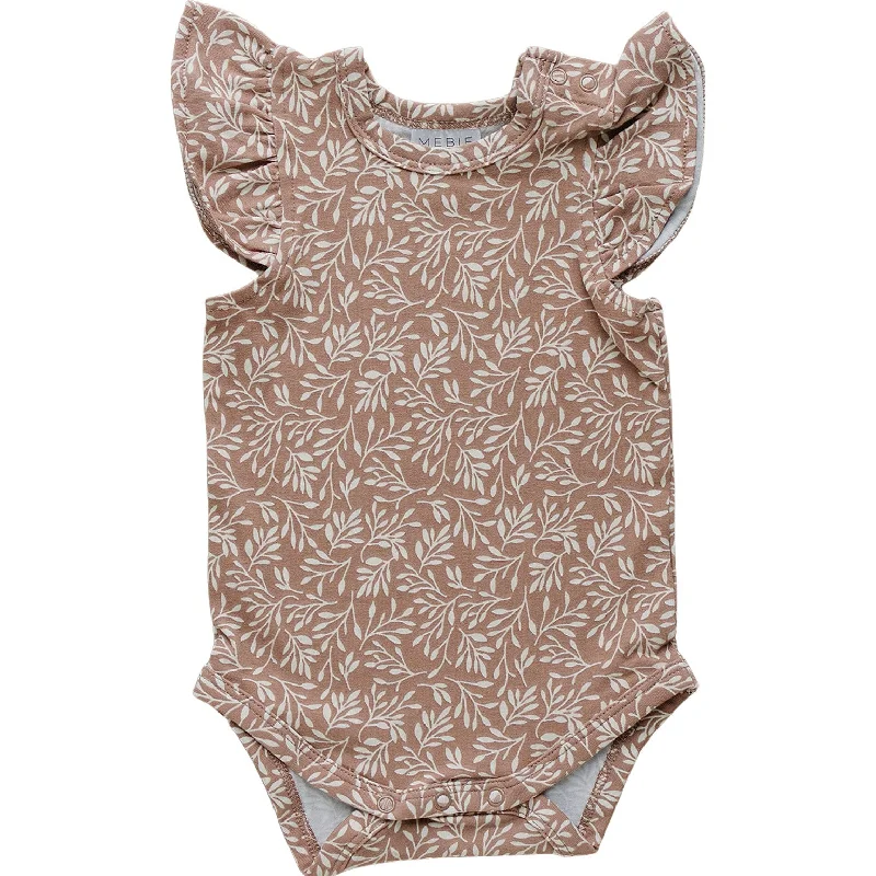 Crop Bodysuits to Pair with High - Waisted BottomsDusty Vines Ruffle Sleeve Bodysuit Crop Bodysuits to Pair with High - Waisted BottomsDusty Vines Ruffle Sleeve Bodysuit