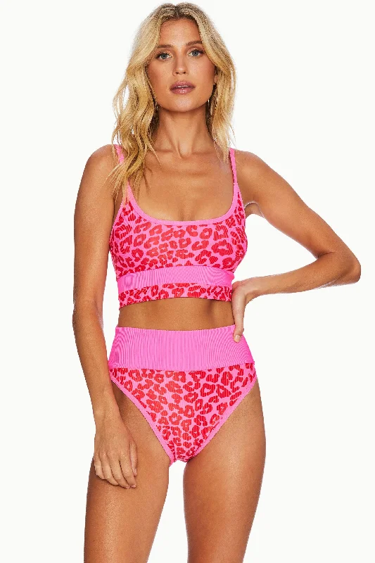 Women's Wireless Sports Swim Tops in Gray for Comfort during Water WorkoutsEva Top Love Leopard Women's Wireless Sports Swim Tops in Gray for Comfort during Water WorkoutsEva Top Love Leopard