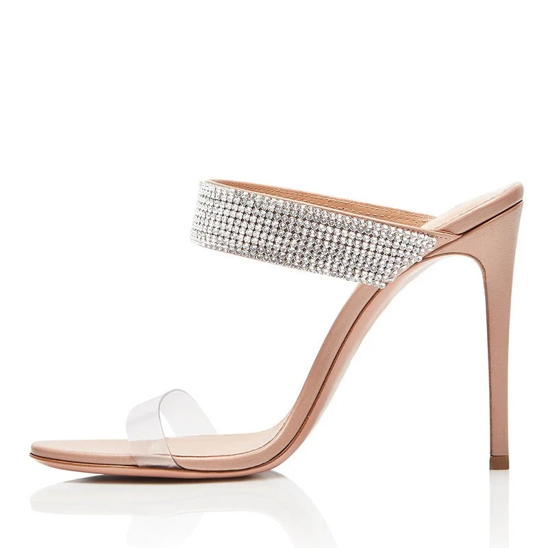 Crop Bodysuits to Pair with High - Waisted BottomsFashionable European and American Womens Open Toed Open Heeled Nude Black Rhinestone High Heel Sandals Crop Bodysuits to Pair with High - Waisted BottomsFashionable European and American Womens Open Toed Open Heeled Nude Black Rhinestone High Heel Sandals