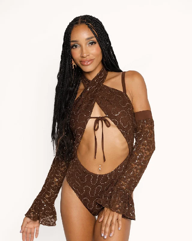 Long - Sleeve Bodysuits for Cold Weather LayeringFlitteriffic Halter Bodysuit