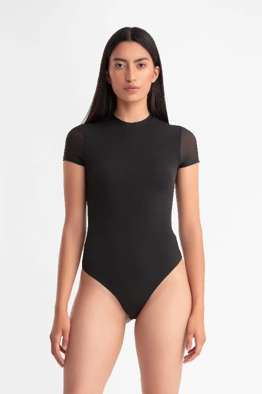 Plus - Size Bodysuits with a Comfortable and Flattering FitFONDA BASIC BODYSUIT BLACK Plus - Size Bodysuits with a Comfortable and Flattering FitFONDA BASIC BODYSUIT BLACK