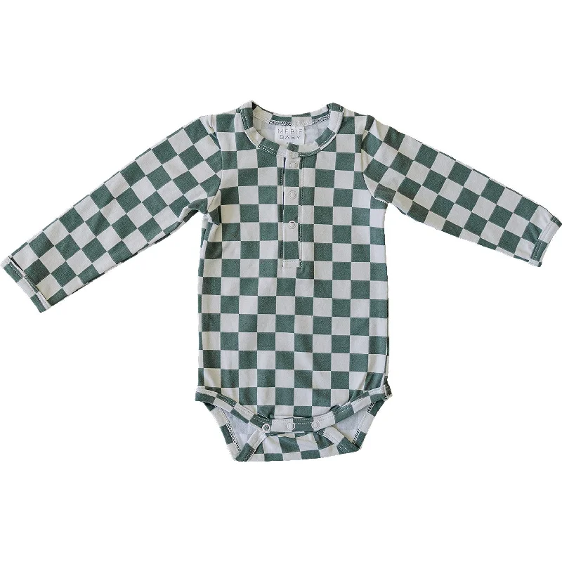 Metallic Bodysuits for a Glitzy and Glamorous Night OutGreen Checkered Snap Long Sleeve Bodysuit Metallic Bodysuits for a Glitzy and Glamorous Night OutGreen Checkered Snap Long Sleeve Bodysuit