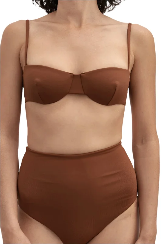 Long - line bikini top for added support and a fashionable lookHigh Waisted Bottom | Truffle Long - line bikini top for added support and a fashionable lookHigh Waisted Bottom | Truffle