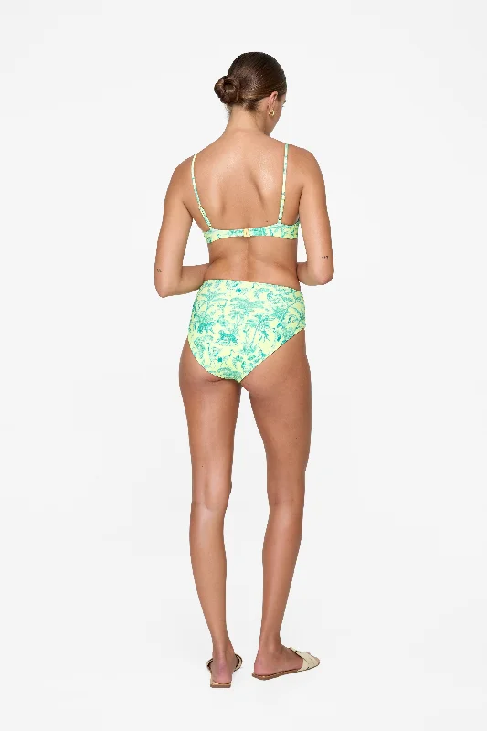 Sustainable bikini made from recycled materials for eco - conscious beachgoersInez Bottom - Leaf Toile Sustainable bikini made from recycled materials for eco - conscious beachgoersInez Bottom - Leaf Toile