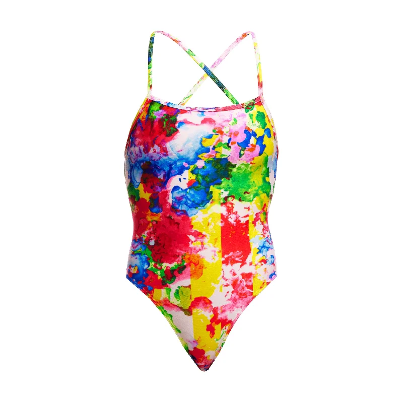 Sustainable women swimwear made from recycled materials for eco - conscious beachgoersInk Jet | Ladies Strapped In One Piece Sustainable women swimwear made from recycled materials for eco - conscious beachgoersInk Jet | Ladies Strapped In One Piece
