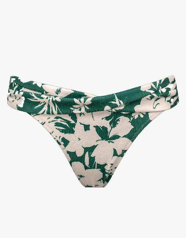 Sustainable bikini made from recycled materials for eco - conscious beachgoersInside Nostalgia Twist Front Bikini Pant - Ivy Cream Sustainable bikini made from recycled materials for eco - conscious beachgoersInside Nostalgia Twist Front Bikini Pant - Ivy Cream