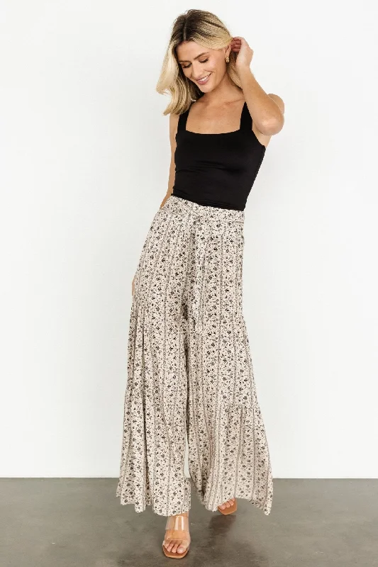 Women's sheer chiffon cover ups for beach partiesIzmir Pants | Sand + Black