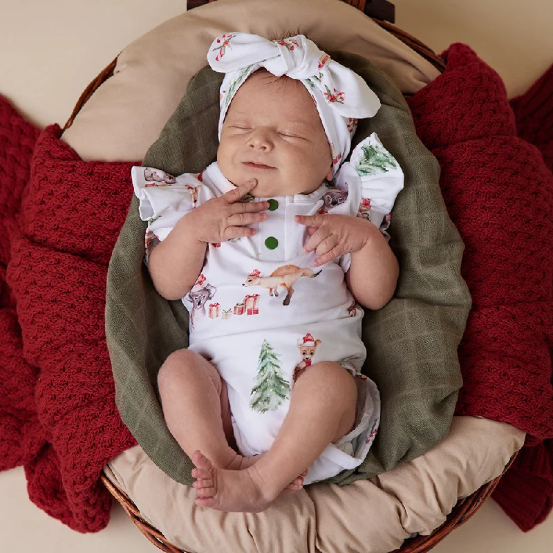 Maternity Bodysuits for Expecting Mothers' ComfortKangas & Koalas Short Sleeve Organic Bodysuit with Frill Maternity Bodysuits for Expecting Mothers' ComfortKangas & Koalas Short Sleeve Organic Bodysuit with Frill