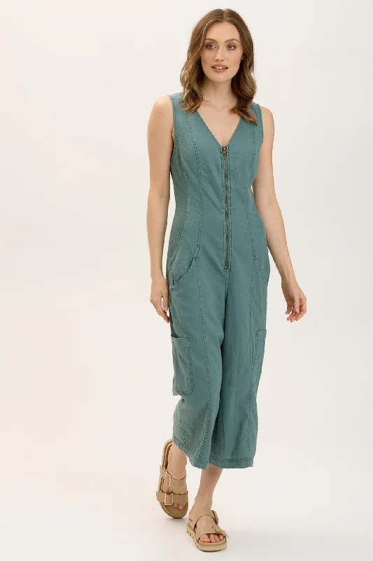 Women jumpsuits with cut - out details on the bodice for a trendy and bold lookLinen Norris Jumpsuit Women jumpsuits with cut - out details on the bodice for a trendy and bold lookLinen Norris Jumpsuit