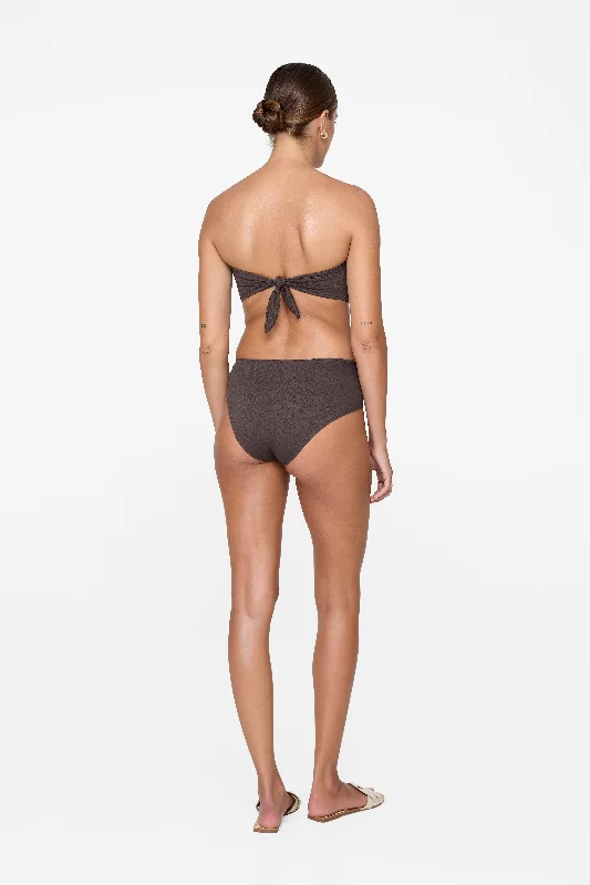 UV - protection bikini for safe sun exposure during beach daysLogan Bottom - Mocha Brown Snake