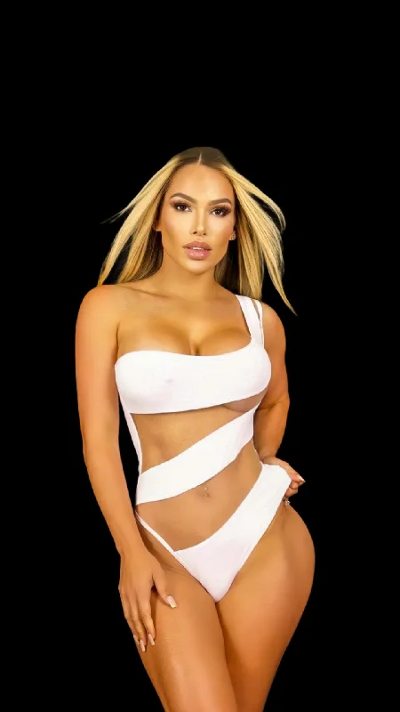 LOOK AT ME NOW MONOKINI (White)