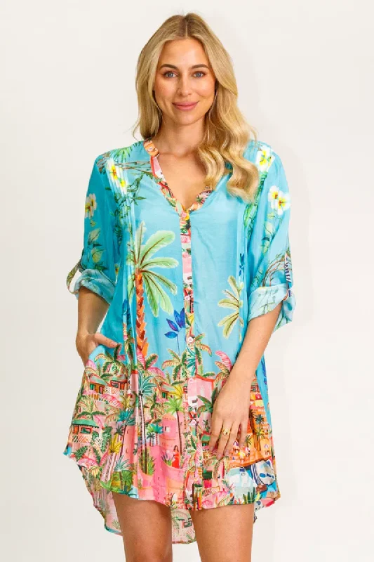 Belted cover ups for a more structured and fashionable lookLula Life Majorca Shirt Dress Lagoon Belted cover ups for a more structured and fashionable lookLula Life Majorca Shirt Dress Lagoon