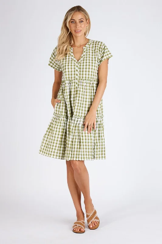 Plus - size floral print cover ups for a stylish beach lookLula Life Mayer Tiered Dress Olive Plus - size floral print cover ups for a stylish beach lookLula Life Mayer Tiered Dress Olive