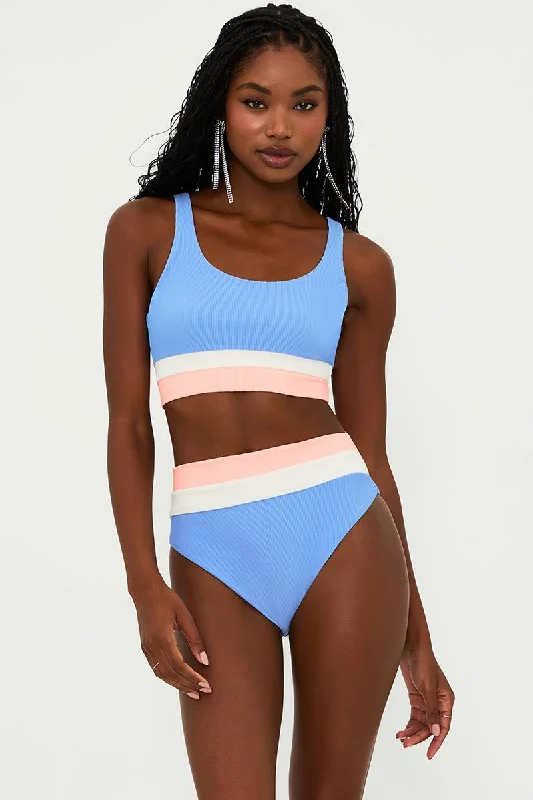 Plus Size Women's One - Shoulder Swim Tops in Pink with Ruching for a Figure - Flattering DesignMackenzie Top Alps Colorblock Plus Size Women's One - Shoulder Swim Tops in Pink with Ruching for a Figure - Flattering DesignMackenzie Top Alps Colorblock