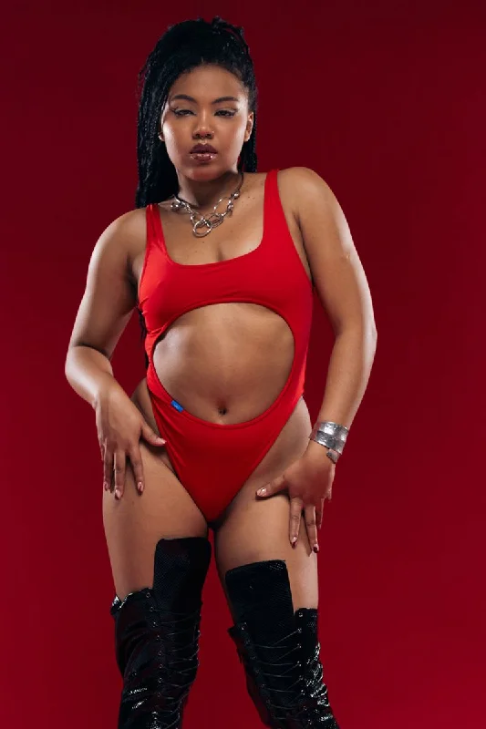 Cut - Out Bodysuits for a Trendy and Fashion - Forward StyleMÆD Siren Bodysuit - Red Cut - Out Bodysuits for a Trendy and Fashion - Forward StyleMÆD Siren Bodysuit - Red