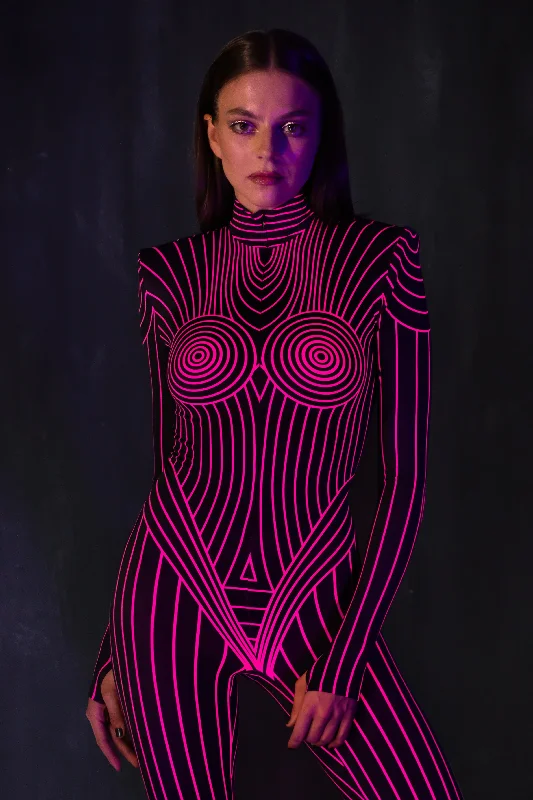 Cut - Out Bodysuits for a Trendy and Fashion - Forward StyleMaxima Pink Pad Costume