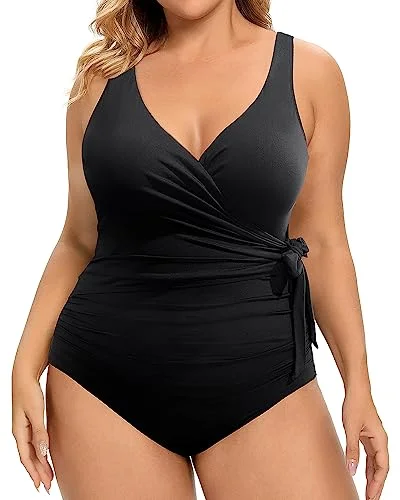 Plus Size Women's Floral Print Maxi One - Pieces in Multicolor for a Spring Garden PartyOne Piece Plus Size Tummy Contral Swimsuits