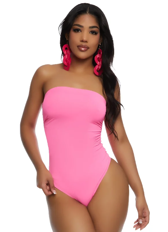 Thermal Bodysuits for Extra Warmth in WinterHaute Monde Ruched Strapless Bodysuit