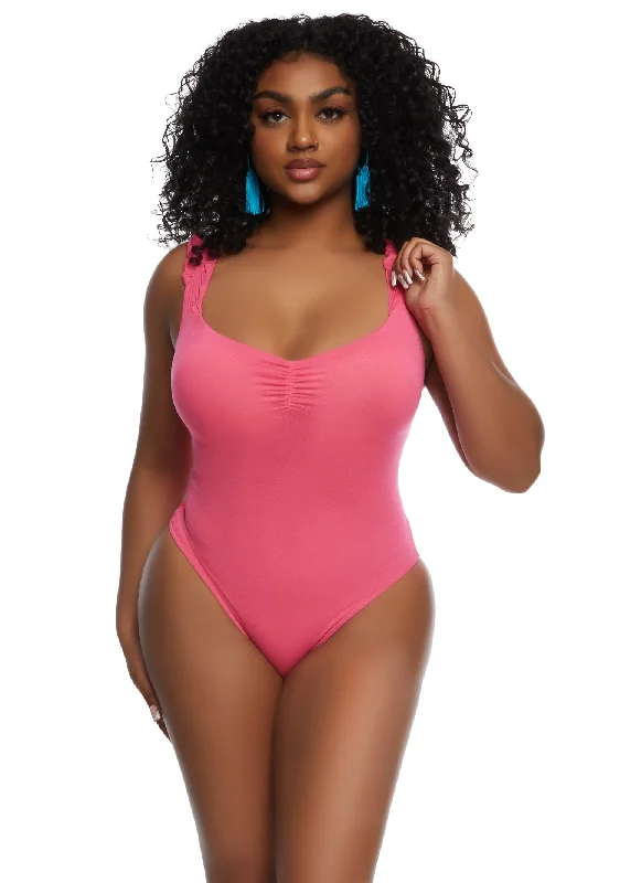 Lace Bodysuits for a Sexy and Elegant Bedroom LookHaute Monde Ruffle Strap Tank Bodysuit Lace Bodysuits for a Sexy and Elegant Bedroom LookHaute Monde Ruffle Strap Tank Bodysuit
