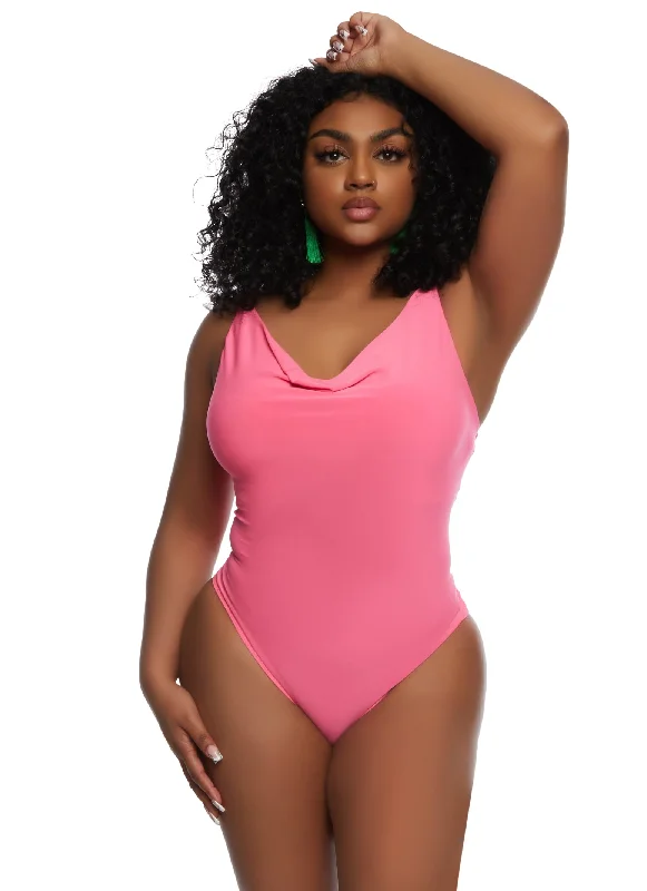 Maternity Bodysuits for Expecting Mothers' ComfortHaute Monde Sleeveless Cowl Neck Bodysuit Maternity Bodysuits for Expecting Mothers' ComfortHaute Monde Sleeveless Cowl Neck Bodysuit