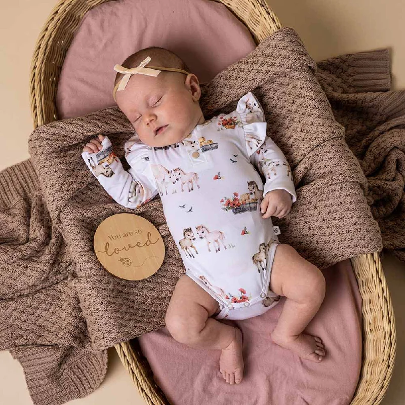 Neon Bodysuits to Stand Out at PartiesPony Pals Long Sleeve Organic Bodysuit